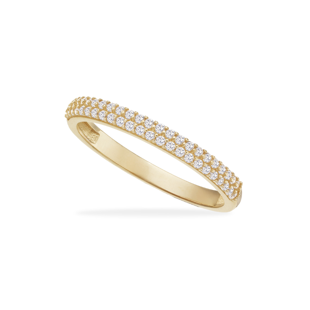 Scrouples - Alliance ring i 8 kt. guld med zirkonia - 716193