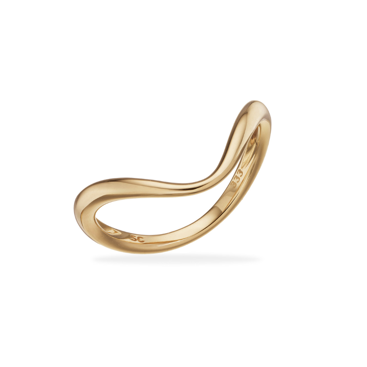 Scrouples - 8 kt. guld organisk bånd ring - 716443