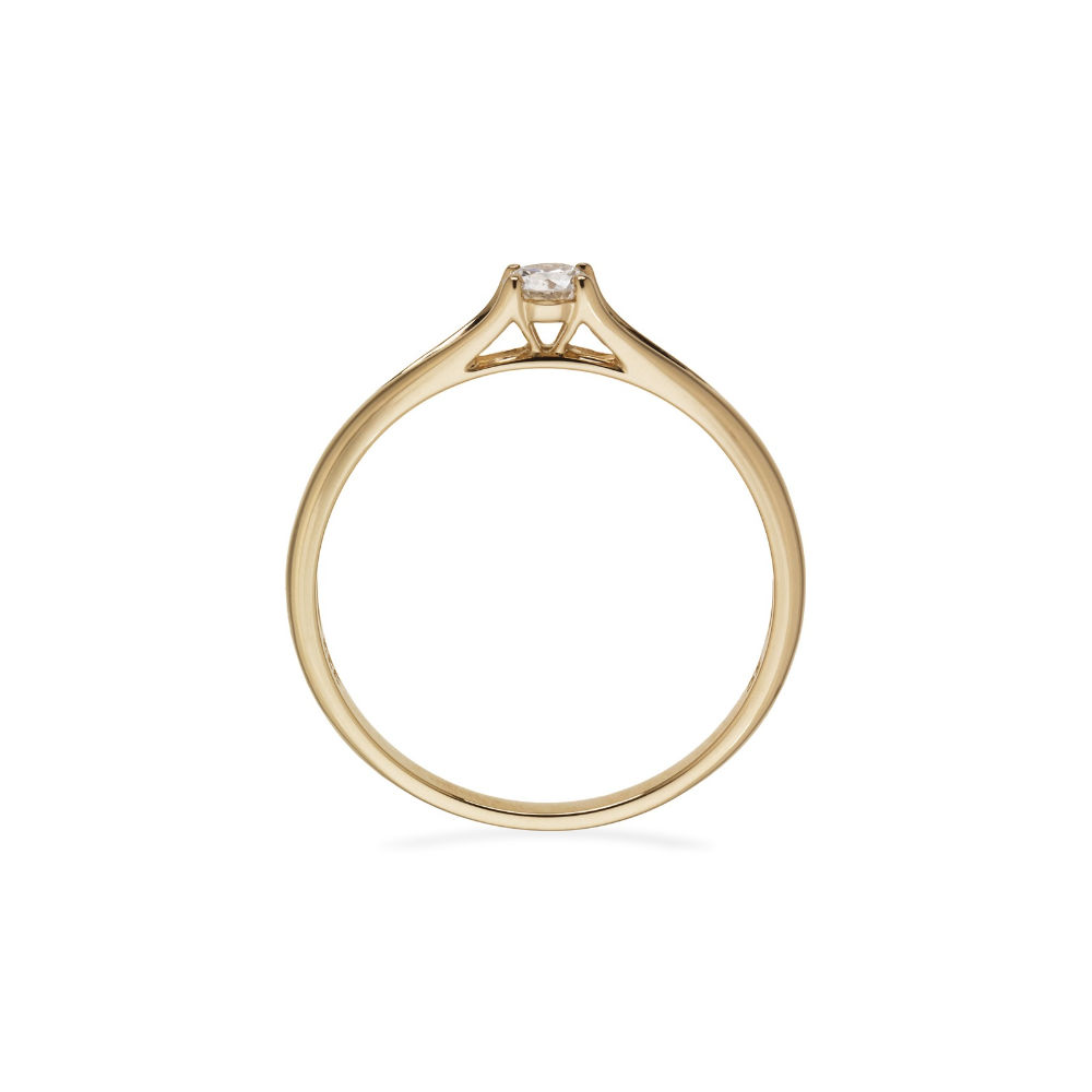 Scrouples - Solitaire diamantring i 8 karat guld med 0,15 ct brillant - 716623