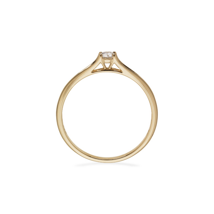 Scrouples - Solitaire diamantring i 8 karat guld med 0,15 ct brillant - 716623