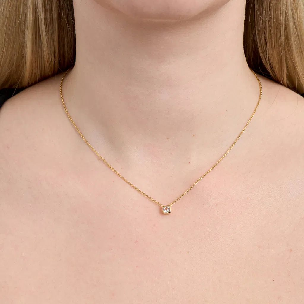 Studio Z - Elera forgyldt hanskæde med sten - 7227955