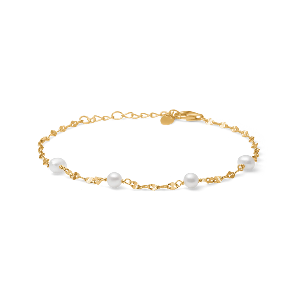 Studio Z - Aurelia Pearl armbånd i forgyldt sølv - 7253450
