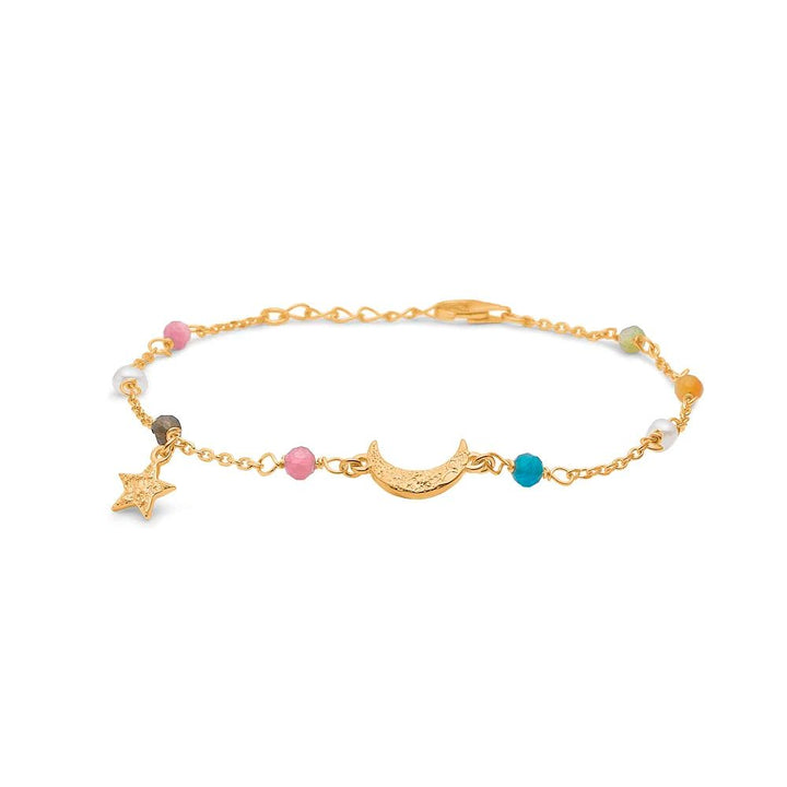 Studio Z - Starlight forgyldt sølv armbånd med motiver og sten - 7256441