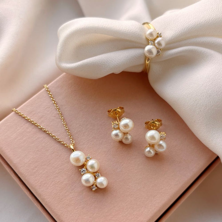 Scrouples - Forgyldt sølv vedhæng med perler og sten - 241532