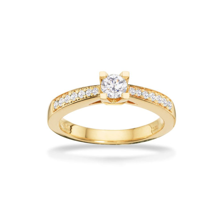Kleopatra Queen - 14 karat guld ring med 0,33ct diamant - 7535,33