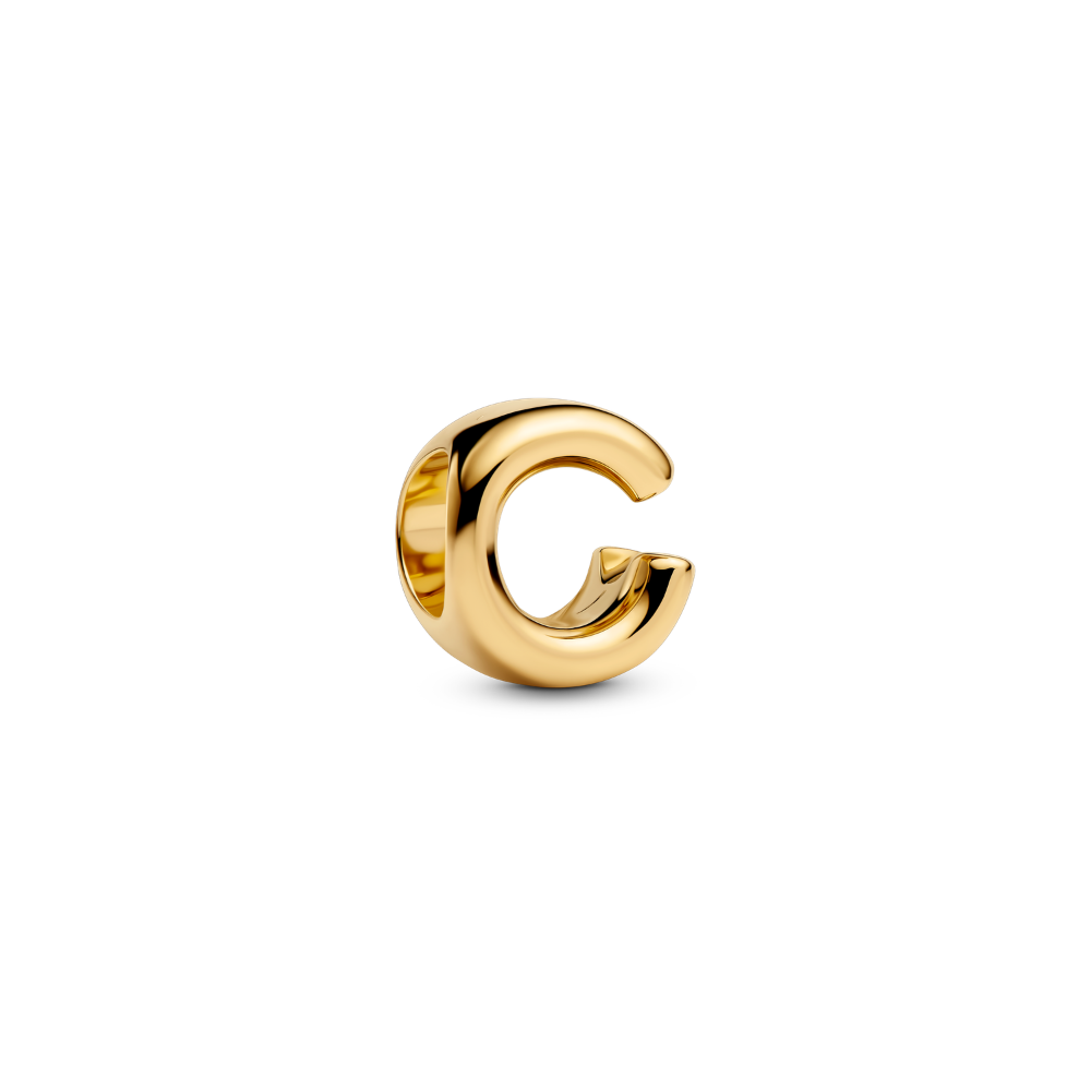 Pandora - Forgyldt C bogstav charm - 763949c00
