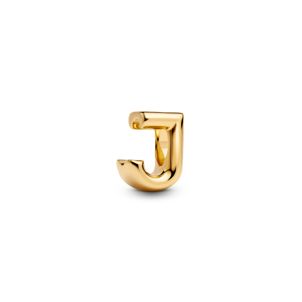 Pandora - Forgyldt J bogstav charm - 763956c00