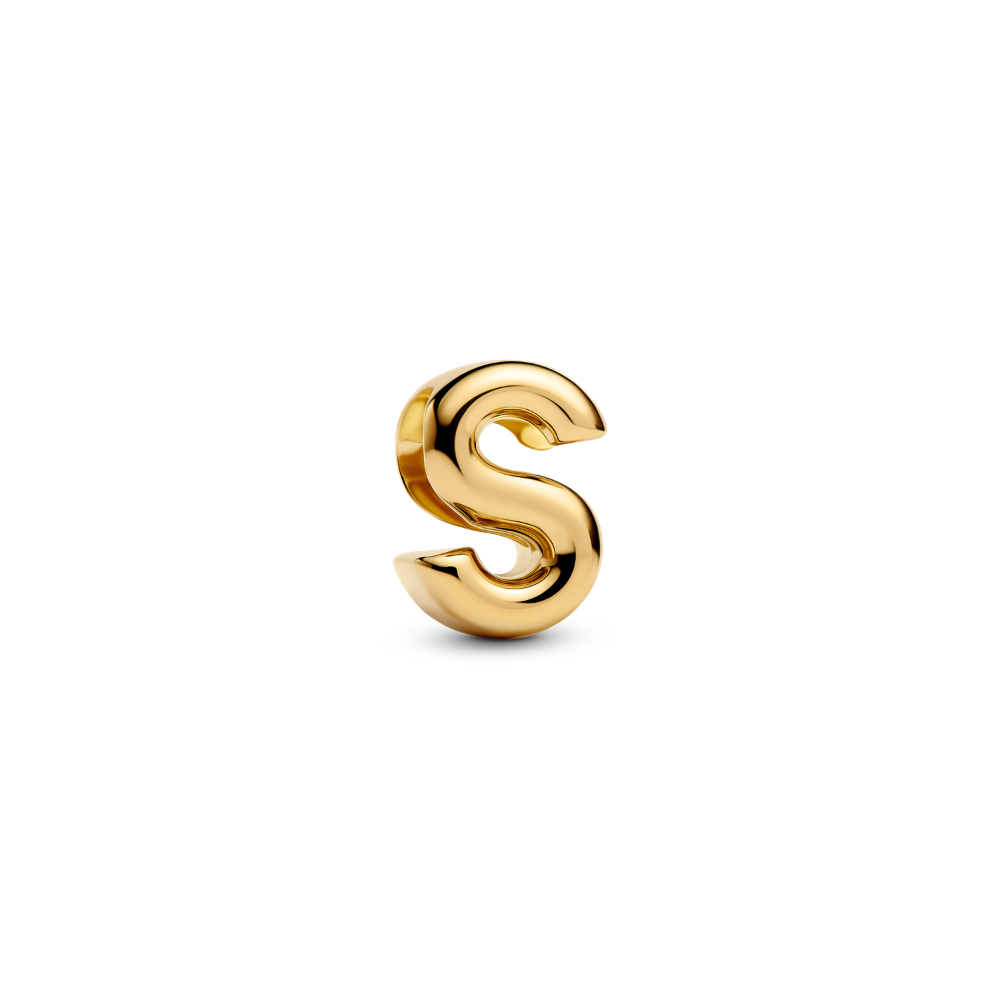 Pandora - Forgyldt S bogstav charm - 763965c00