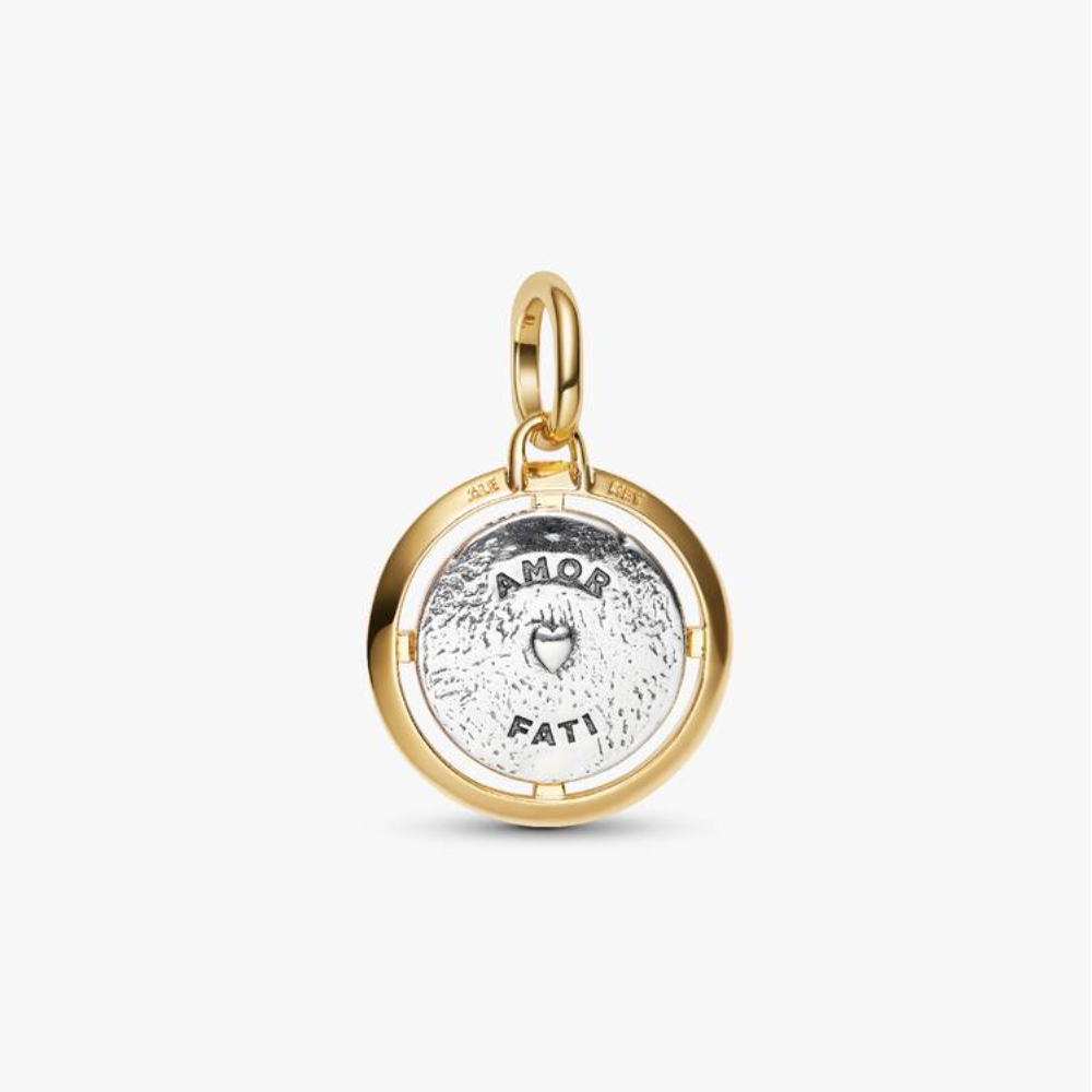 Pandora - Amor Medaljon charm i sølv og forgyldt - 764088c01