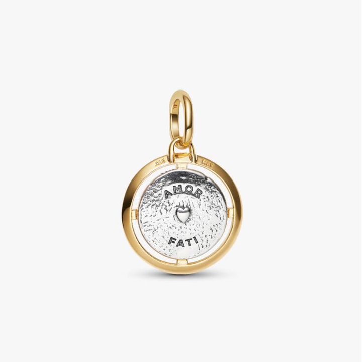 Pandora - Amor Medaljon charm i sølv og forgyldt - 764088c01