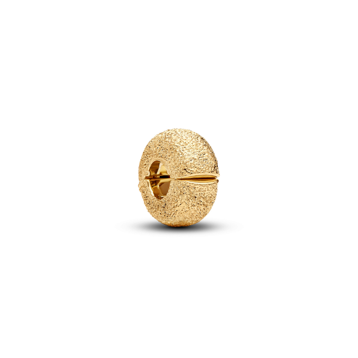 Pandora - Tekstureret Mini Klemmeled i forgyldt - 764771c00