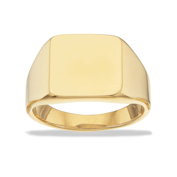 Scrouples - Stål forgyldt herrering med plade - 791691