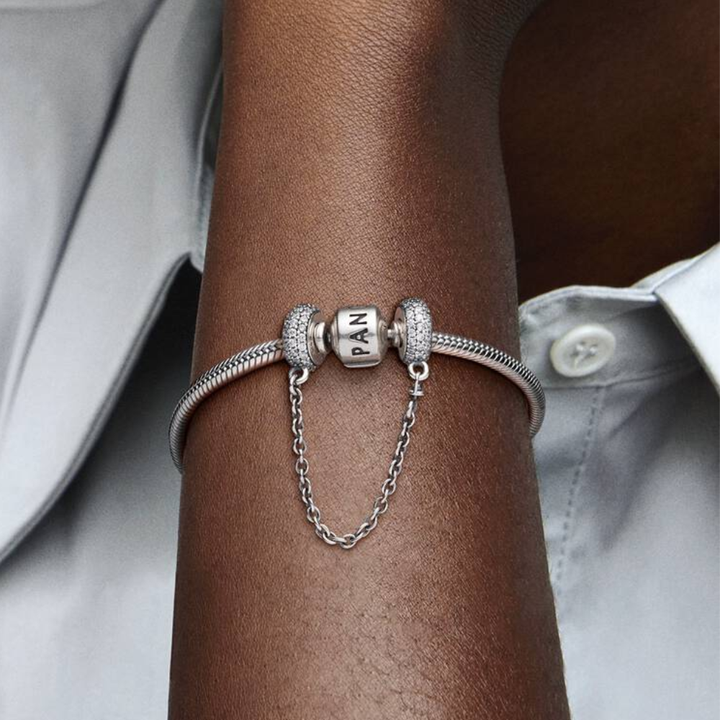 Pandora - Funklende Pavé Sikkerhedskæde - 791736cz