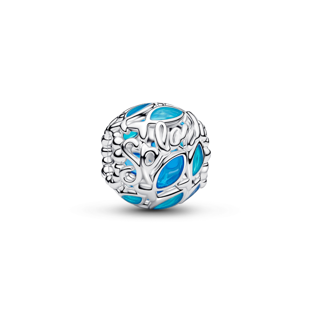 Pandora - Openwork Svømmende Fisk charm i sølv - 794699c01