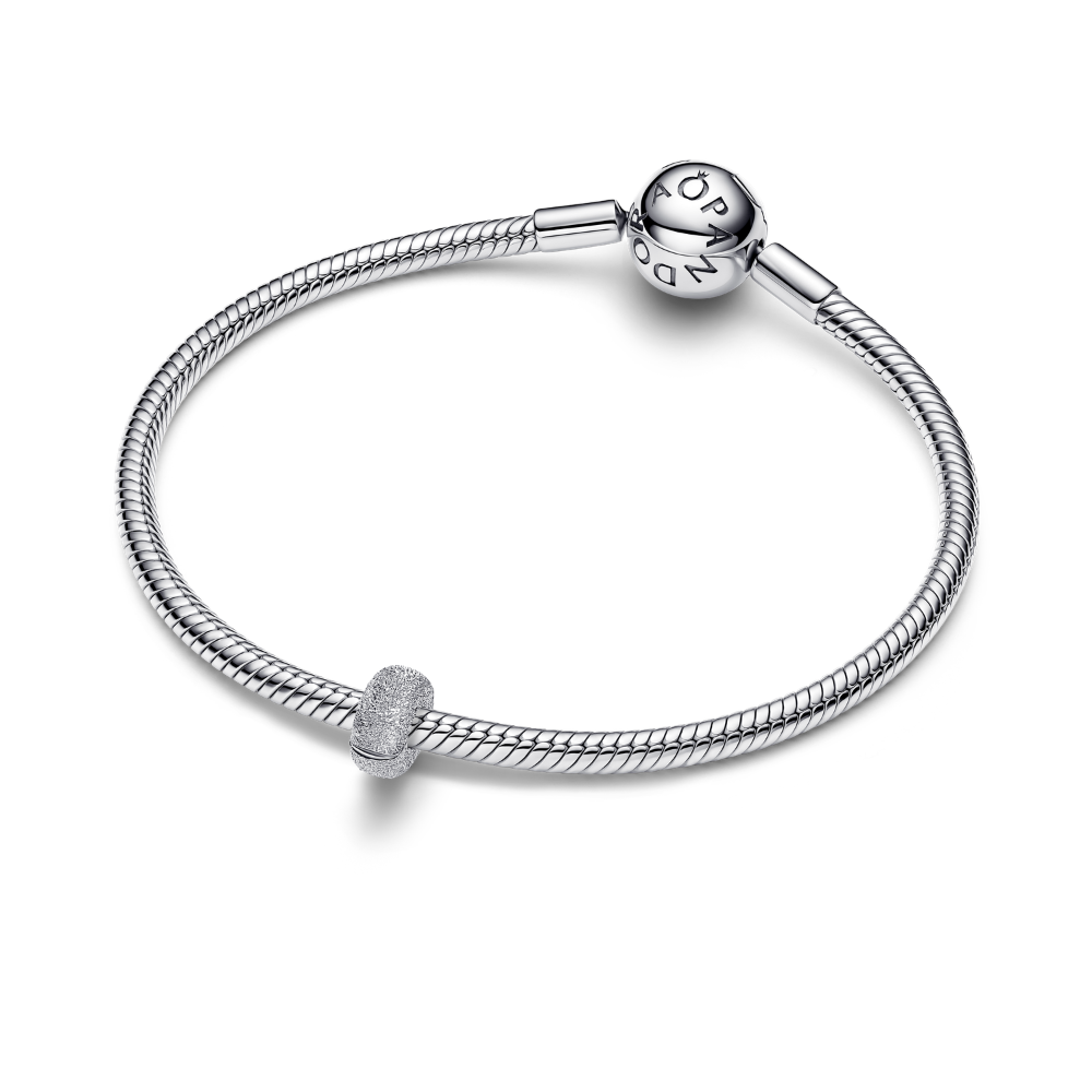 Pandora - Tekstureret Mini Klemmeled i sølv - 794771c00