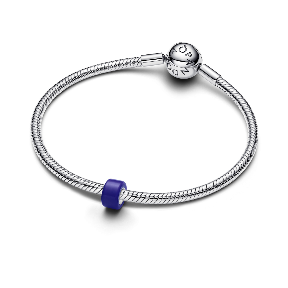 Pandora - Blåt Muranoglas Minicharm i sølv - 794773c01