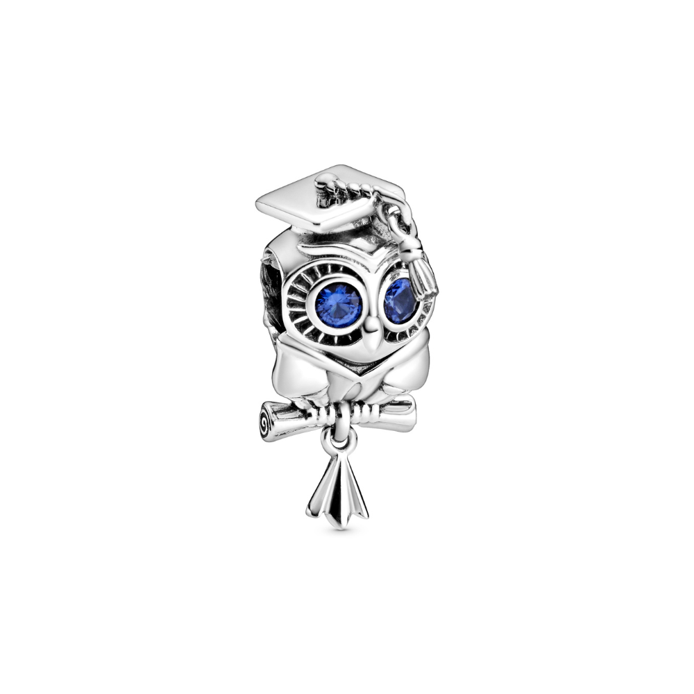 Pandora - Klog ugle dimission charm i sølv - 798907c01