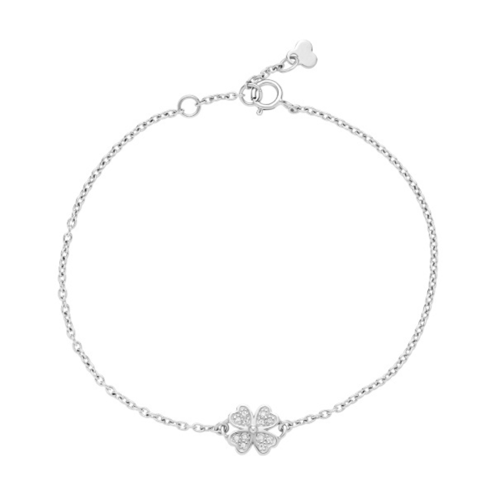 Lund Copenhagen - Armbånd i sølv med firkløver og zirkonia - 90113937-30