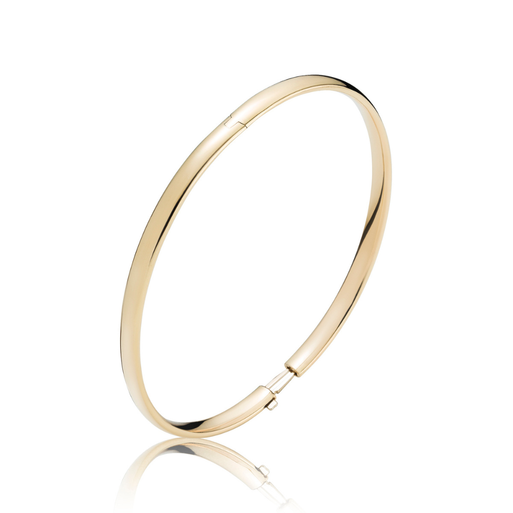 BNH - American Hul armring i guld med tryklås