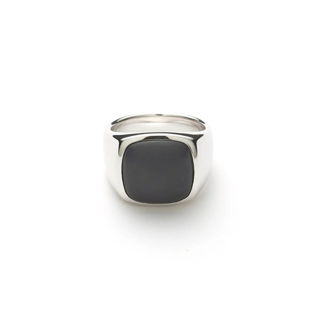 Alexander Lynggaard - Signet ring i sølv med sort mat onyx - h10010