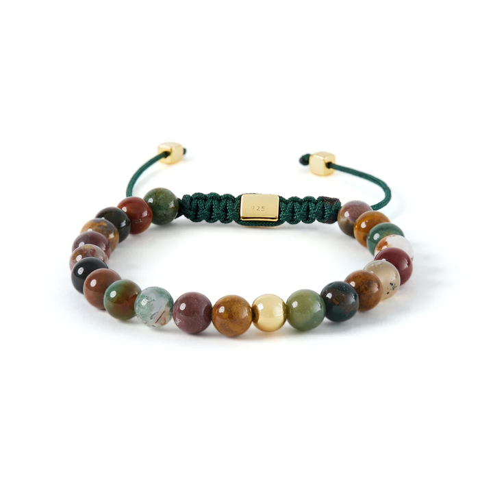 Alexander Lynggaard - Braided Armbånd med indian agate, 6mm - b00192