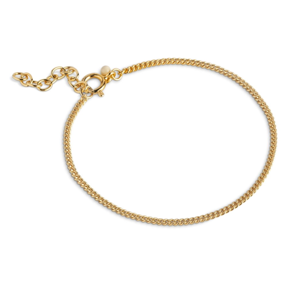 Enamel - Curb Chain armbånd i forgyldt sølv - B123G