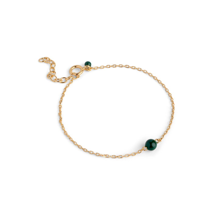 Enamel - Balloon Petrol Green armbånd i forgyldt sølv - B140G