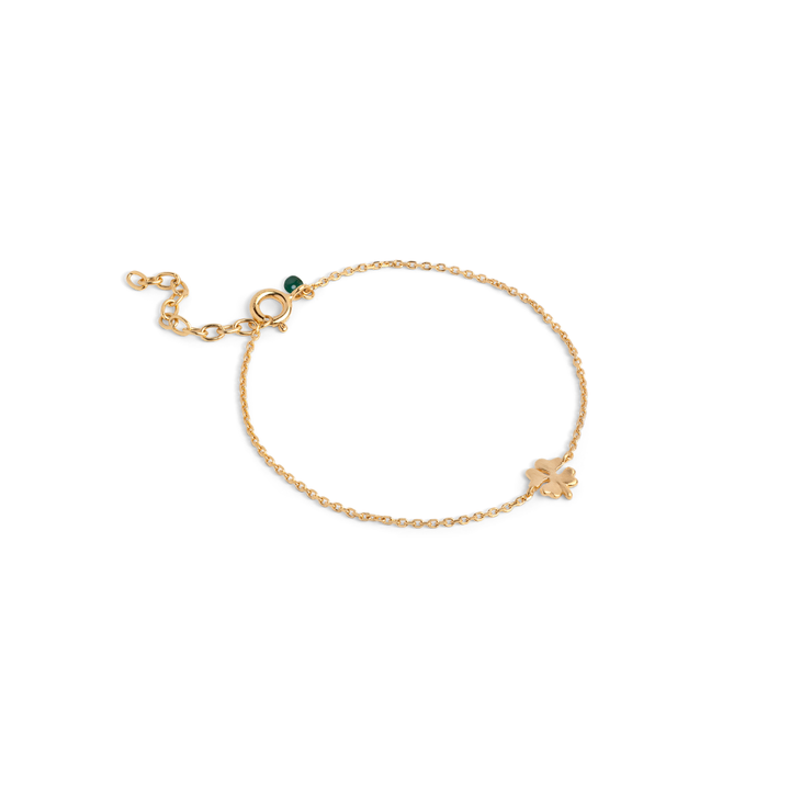 Enamel - Four-Leaf Clover armbånd i forgyldt - B148GM