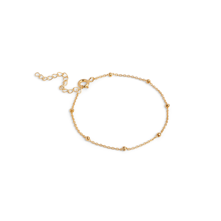 Enamel - Beaded Chain armbånd i forgyldt - B153G