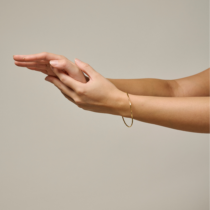 Enamel - Organic Arena Bangle armring i forgyldt sølv - B158G