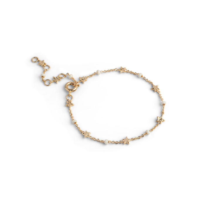 Enamel - Lola Star Daisy armbånd i forgyldt messing - B167GB