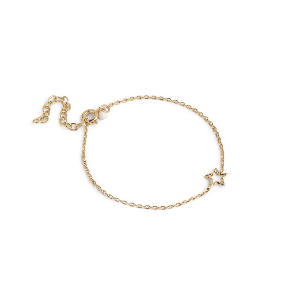 Enamel - Organic Star armbånd i forgyldt messing - B168GB