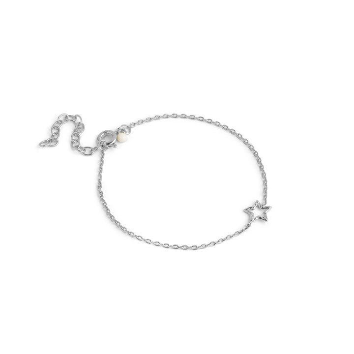 Enamel - Organic Star armbånd i forsølvet messing - B168SB