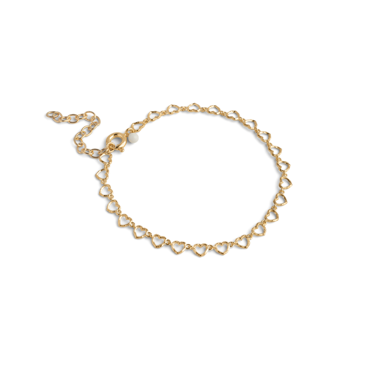 Enamel - Organic Lovelink armbånd i forgyldt messing - B171GB