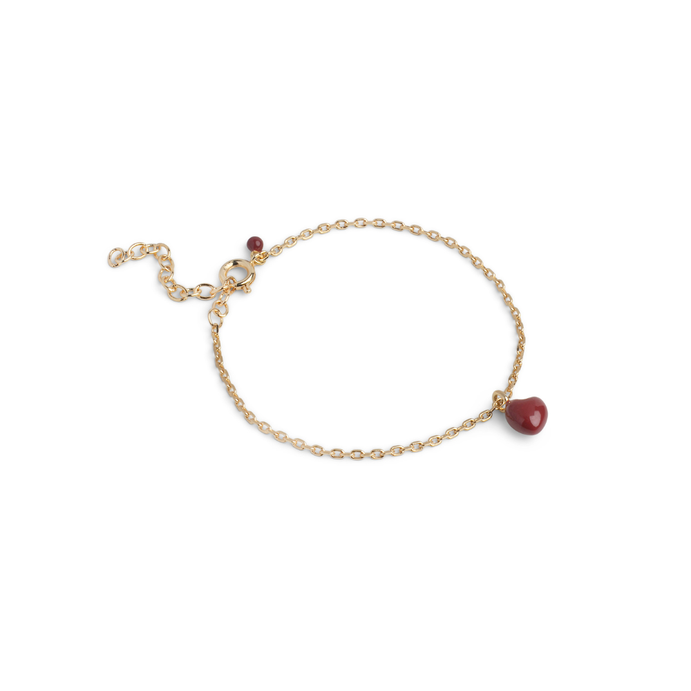 Enamel - Grand Amore Bordeaux armbånd i forgyldt messing - B173GB-Bordeaux