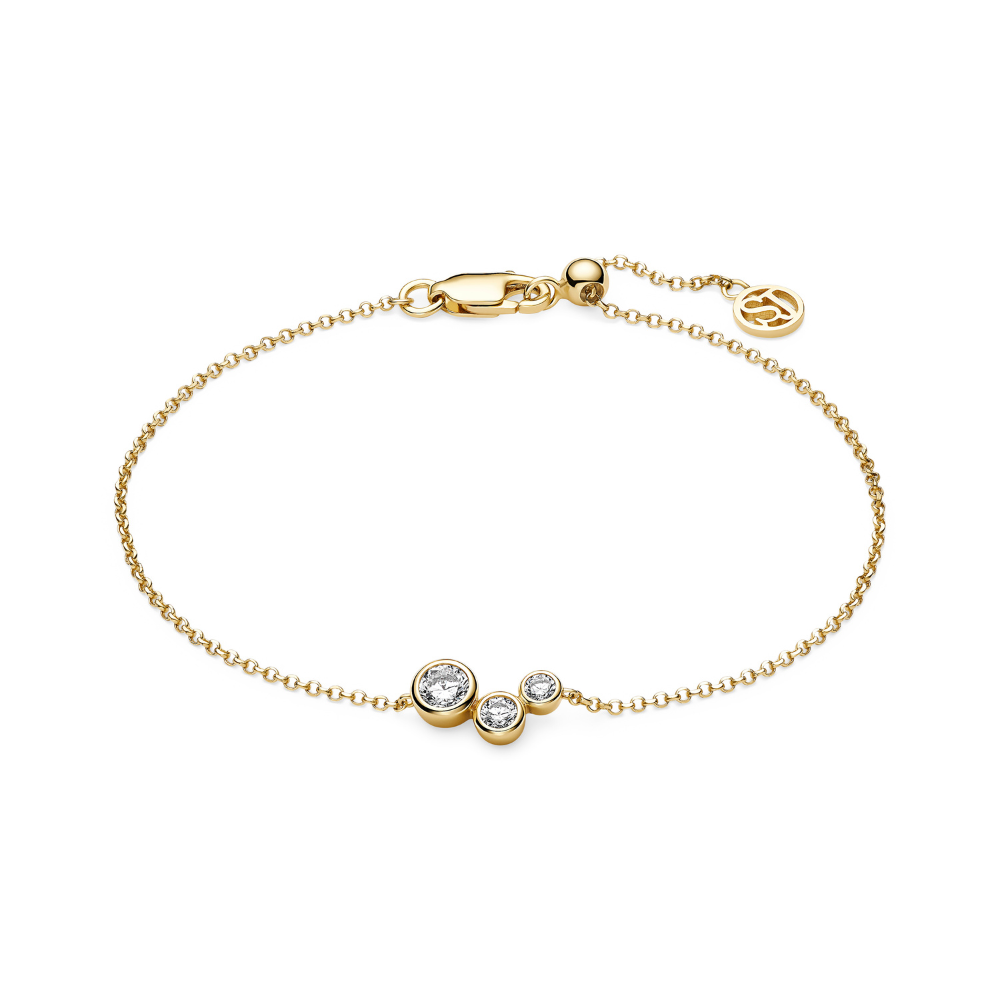 Sif Jakobs - Sardinien Tre armbånd i forgyldt med zirkonia - B2731-cz-yg