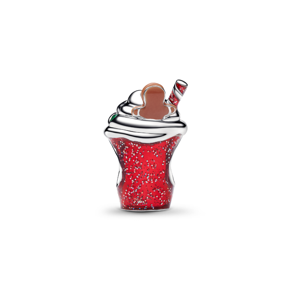 Pandora - Honningkage juledrik charm i sterling sølv med emalje og farvede sten - 795062c01