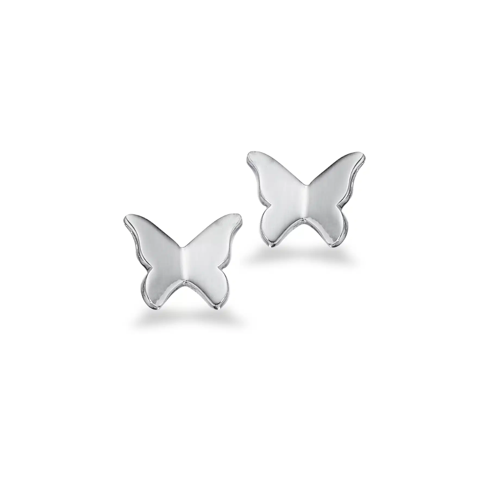 Scrouples - Sommerfugl Ørestikker i blank poleret Sterling Sølv - 154742s
