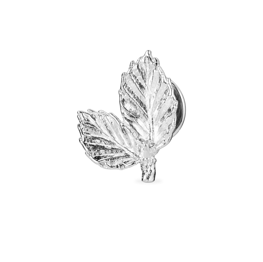 Flora Danica - Bøgeblad pin broche i sterling sølv - bl-pi-s