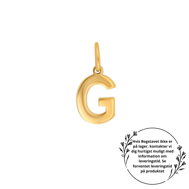Nordahl - 14 karat guld bogstav vedhæng - vælg selv variant - 2083183050