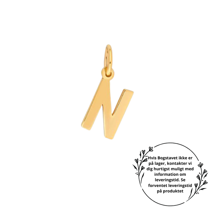 Nordahl - 14 karat guld bogstav vedhæng - vælg selv variant - 2083183050