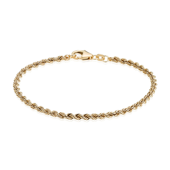 BNH - Cordel guld / hvidguld armbånd med karbin lås