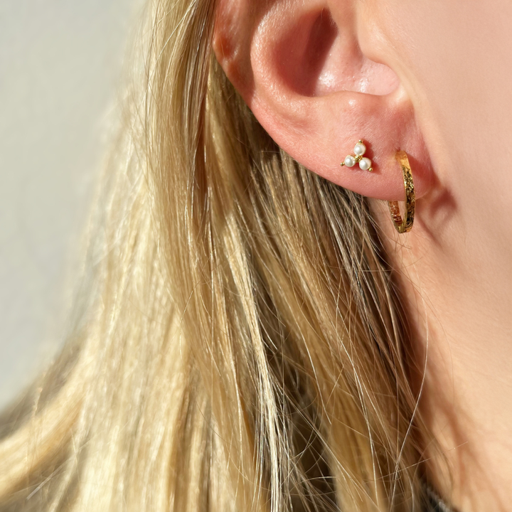 Scrouples - Guldbelagt creol med rustik overflade, single - 160432-1