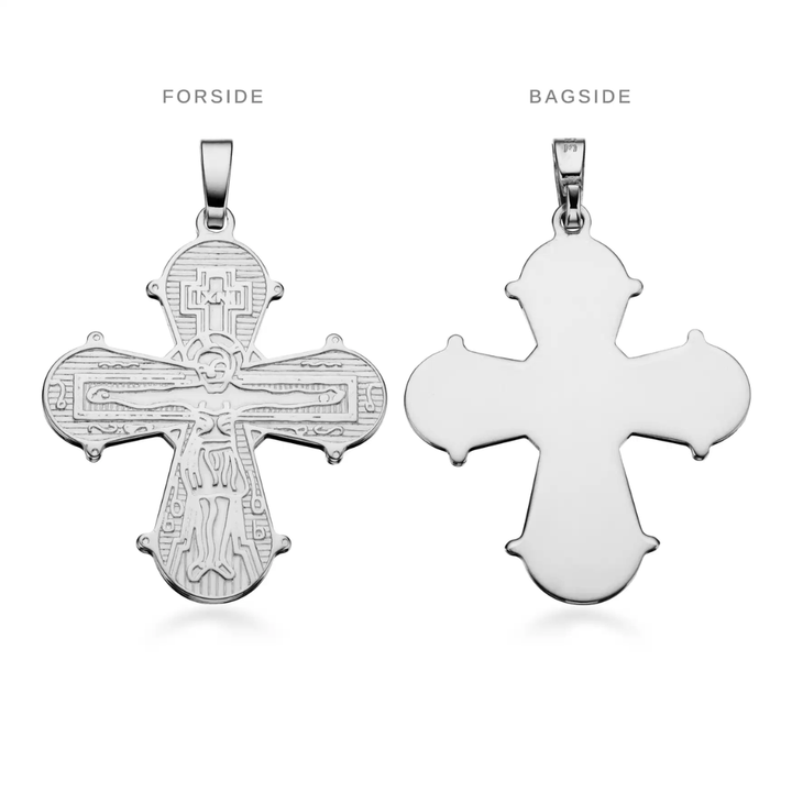 Scrouples - Dagmarkors i Sterling Sølv med blank bagside, 25 x 22 mm - 20252Bs