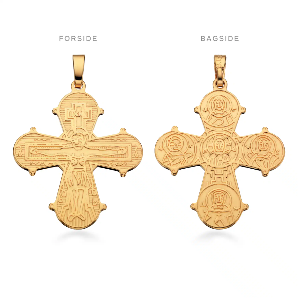 Scrouples - Dagmarkors i Guldbelagt Sølv med De 5, 25 x 22 mm - 20252f
