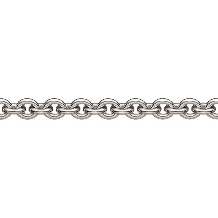 BNH - Rund anker sølv / forgyldt halskæde med fjederingslås
