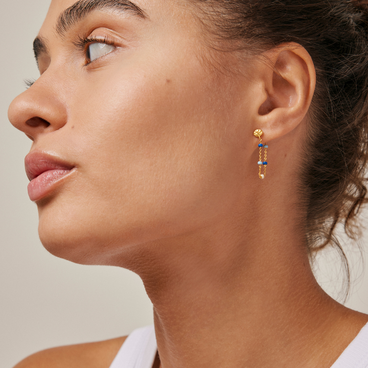 Enamel - Lola Marine øreringe i forgyldt - E140GM-Marine