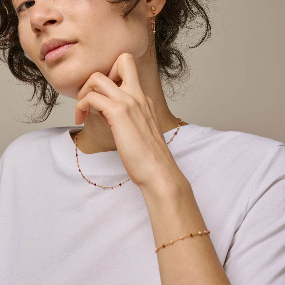 Enamel - Lola Rosie armbånd i forgyldt - B66G_2-Rosie