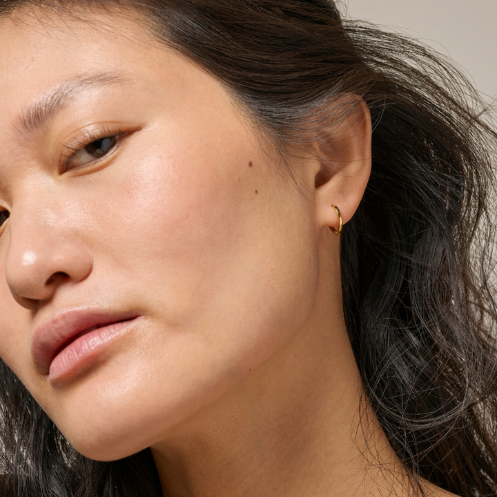 Enamel - Classic Hoops 10 mm i forgyldt - E168G