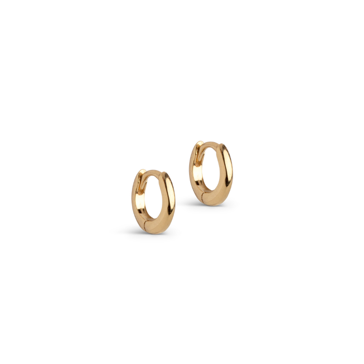 Enamel - Classic Hoops 8 mm i forgyldt - E176G
